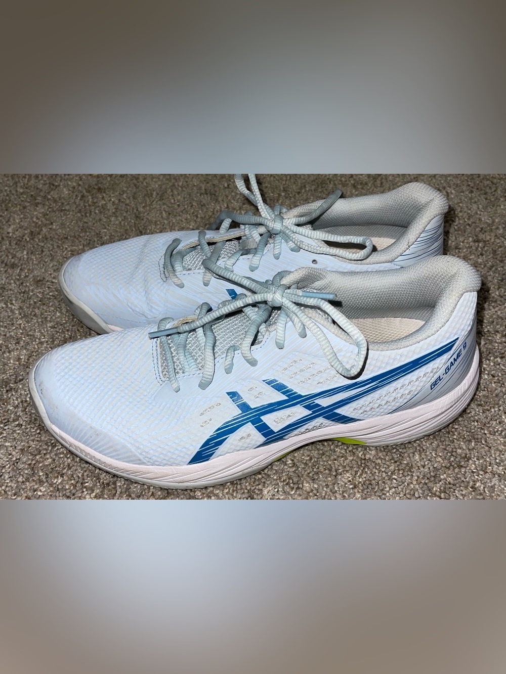 ASICS gel women’s 8.5 tennis shoe light blue